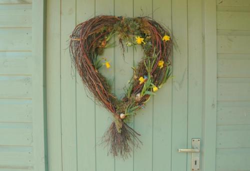 heart spring wreath
